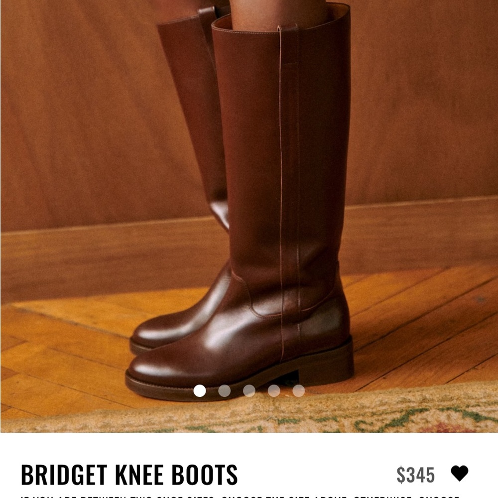 Sezane Bridget Knee Boots Glossy Chocolate - Size 11 - Picture 3 of 10